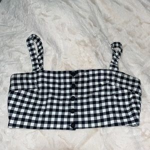 Black & White Gingham Tank